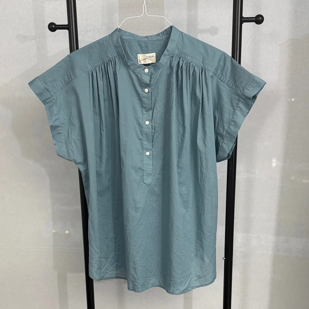 Universal Thread Blue V Neck Blouse Women Size XL Top NWT - Picture 4 of 10